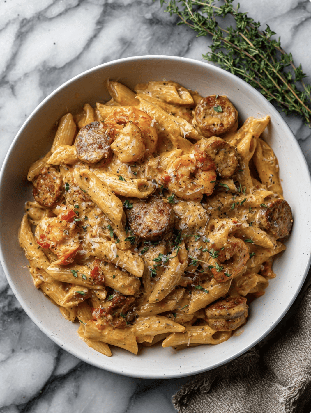 Creamy Cajun Shrimp Sausage Pasta1 Creamy Cajun Shrimp & Sausage Pasta