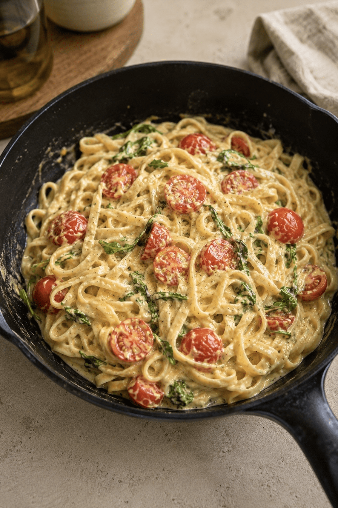 Creamy Tomato and Ricotta Tagliatelle