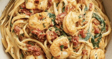 Creamy Tuscan Shrimp Linguine