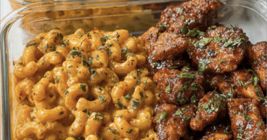 Mac & Cheese with Honey Garlic Chicken