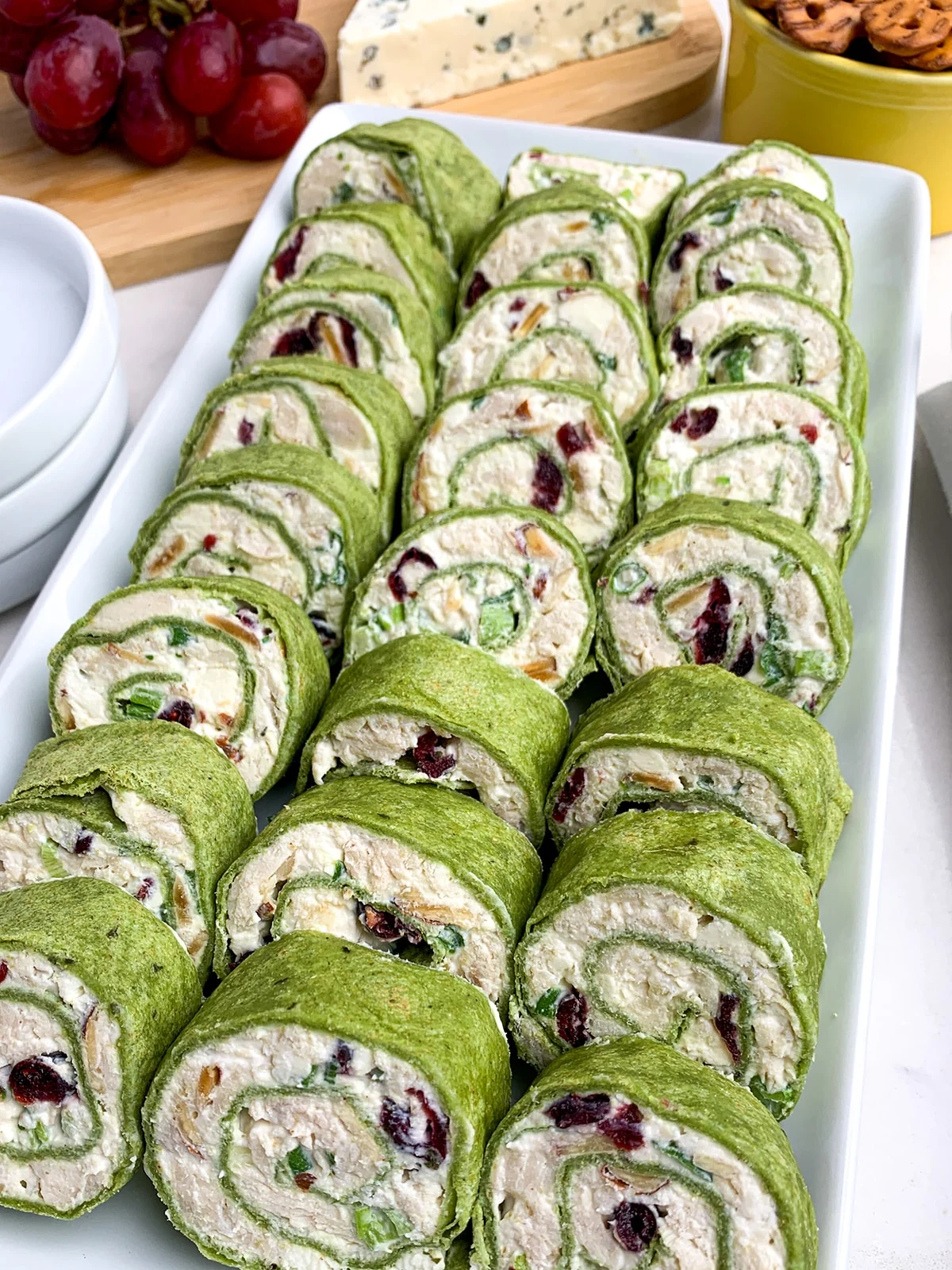 25 Pinwheel Recipes to try 56 25 Pinwheel Recipes to try chicken cranberry salad pinwheel sandwiches 23