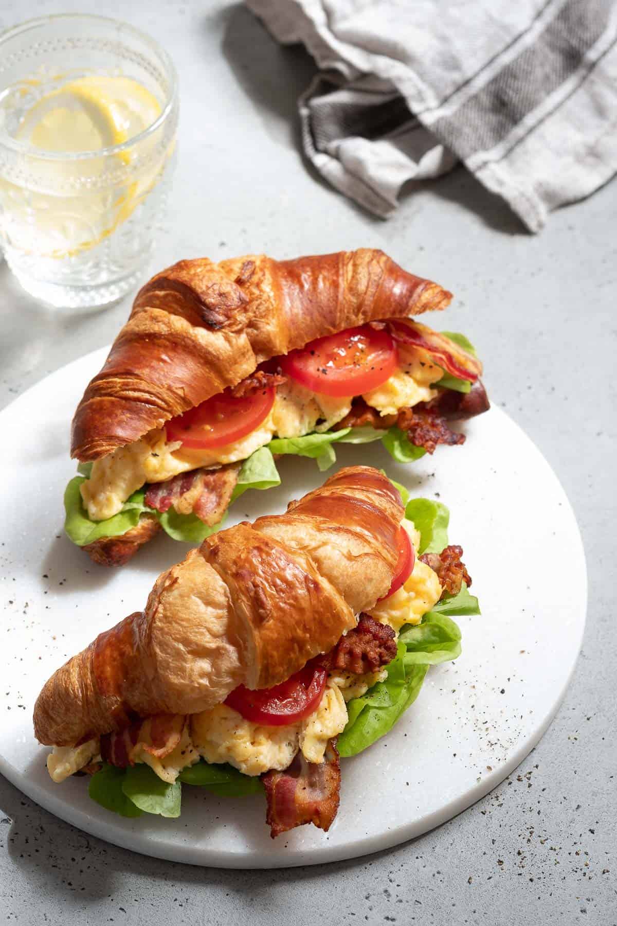BLT Croissant Breakfast Sandwiches 1 Croissant Sandwiches