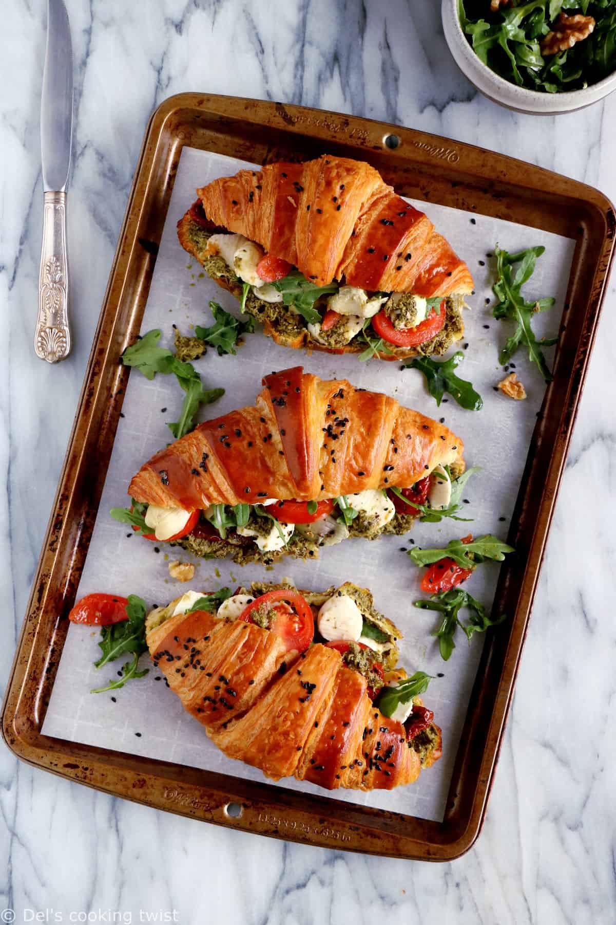 Caprese Croissant Breakfast Sandwich 1 Croissant Sandwiches