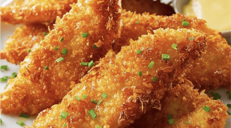Crispy Cheese Crusted Chicken Tenders