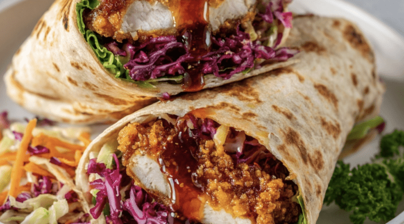 Crispy Hot Honey Chicken Wrap1