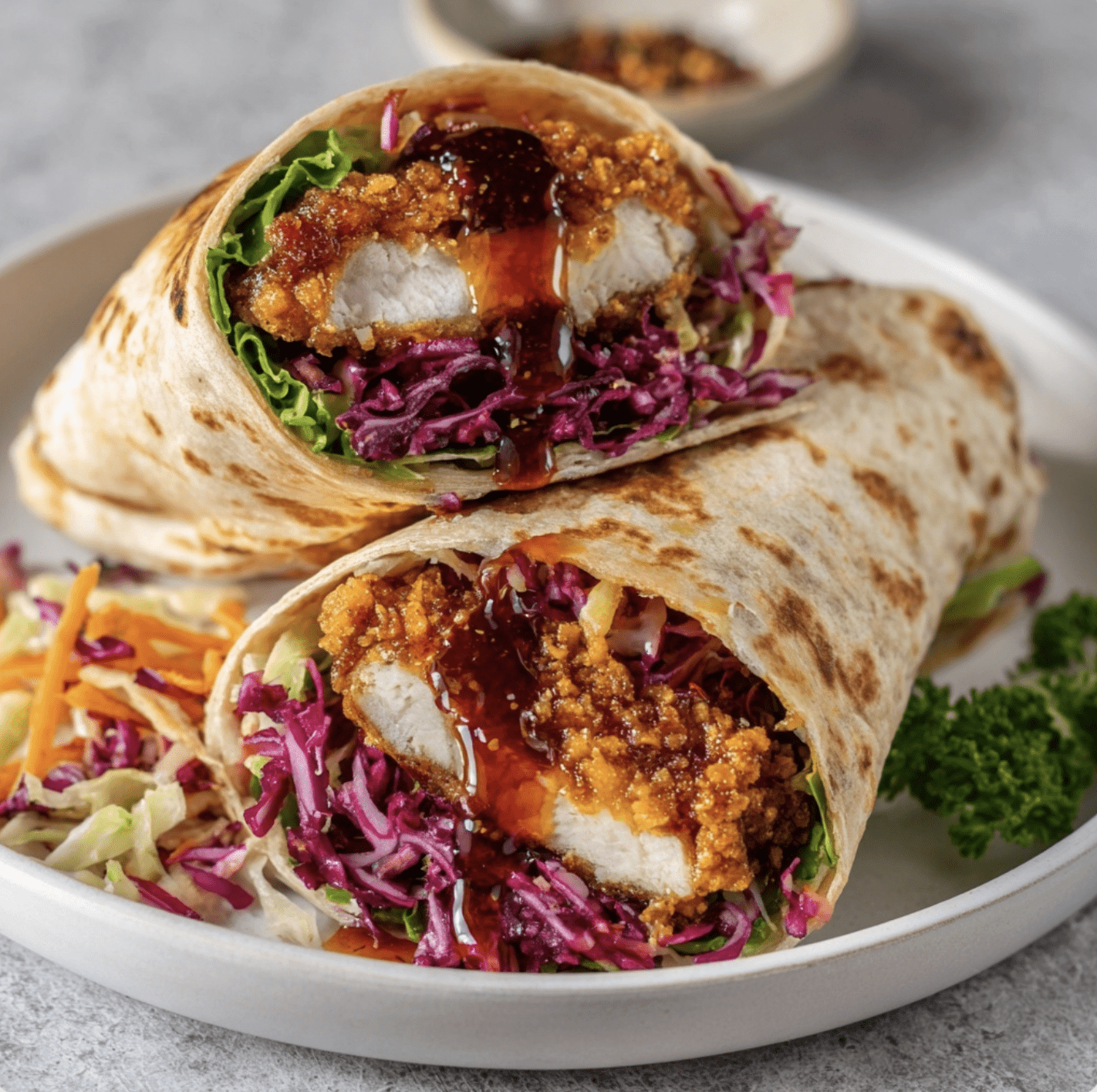 Crispy Hot Honey Chicken Wrap1 Hot Honey Chicken Wrap
