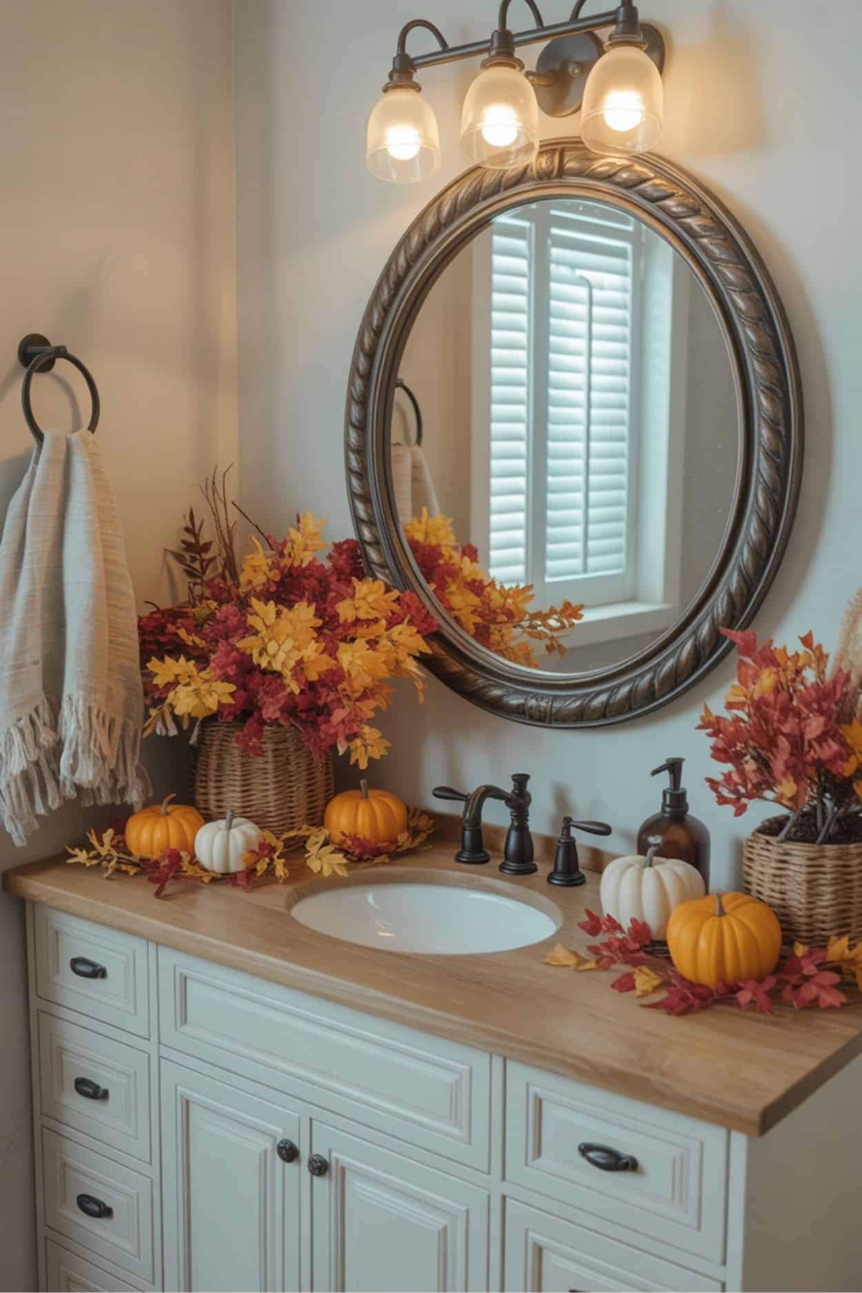 Fall Bathroom Decor Ideas17 Fall Bathroom Decor Ideas