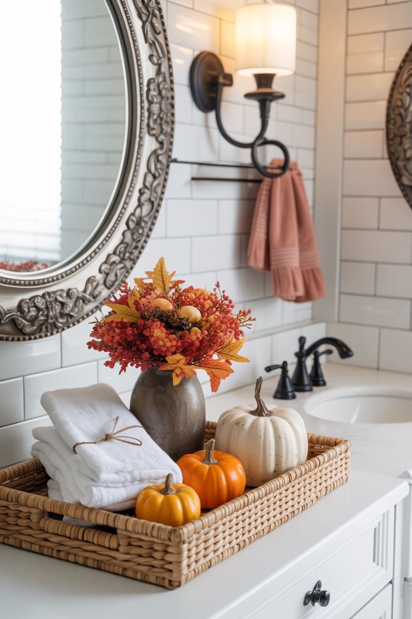 Fall Bathroom Decor Ideas22 Fall Bathroom Decor Ideas