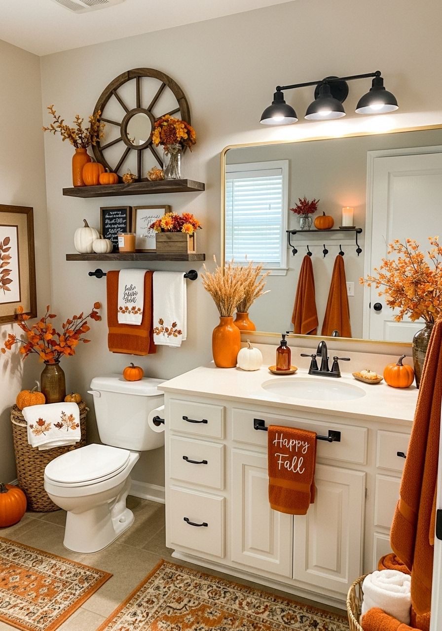 Fall Bathroom Decor Ideas3 Fall Bathroom Decor Ideas