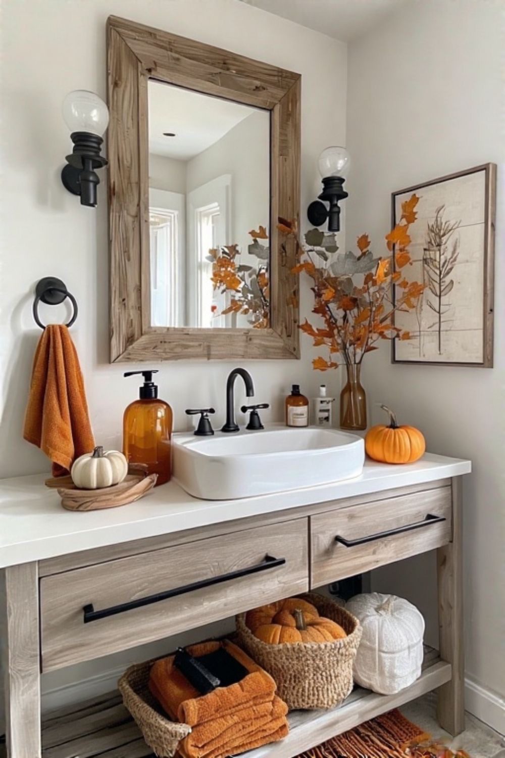 Fall Bathroom Decor Ideas7 Fall Bathroom Decor Ideas