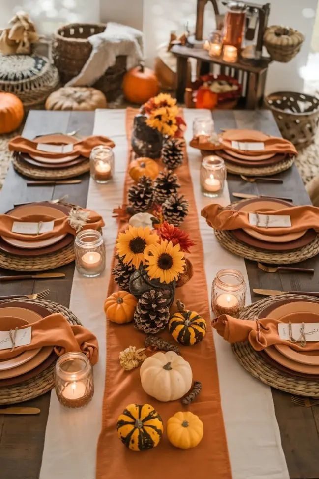 Fall Entryway Decor Ideas7 Fall Table Decor Ideas