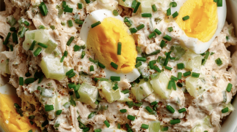 Greek Yogurt Tuna Salad with Eggs & Celery