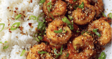 Kung Pao Shrimp Rice Bowl
