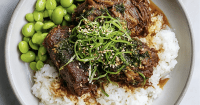 Miso Ginger Chuck Roast Rice Bowl