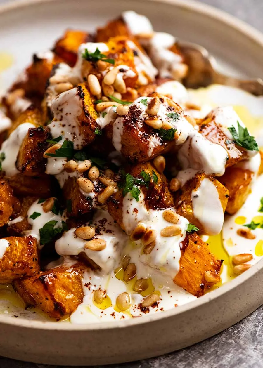 Roasted Pumpkin with Yogurt Sauce 2 Pumpkin Recipes