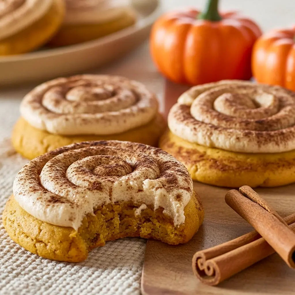 Soft Pumpkin Cookies with Cinnamon Frosting — Fall Inspired Baking Recipes 2 Fall Cookie Recipes