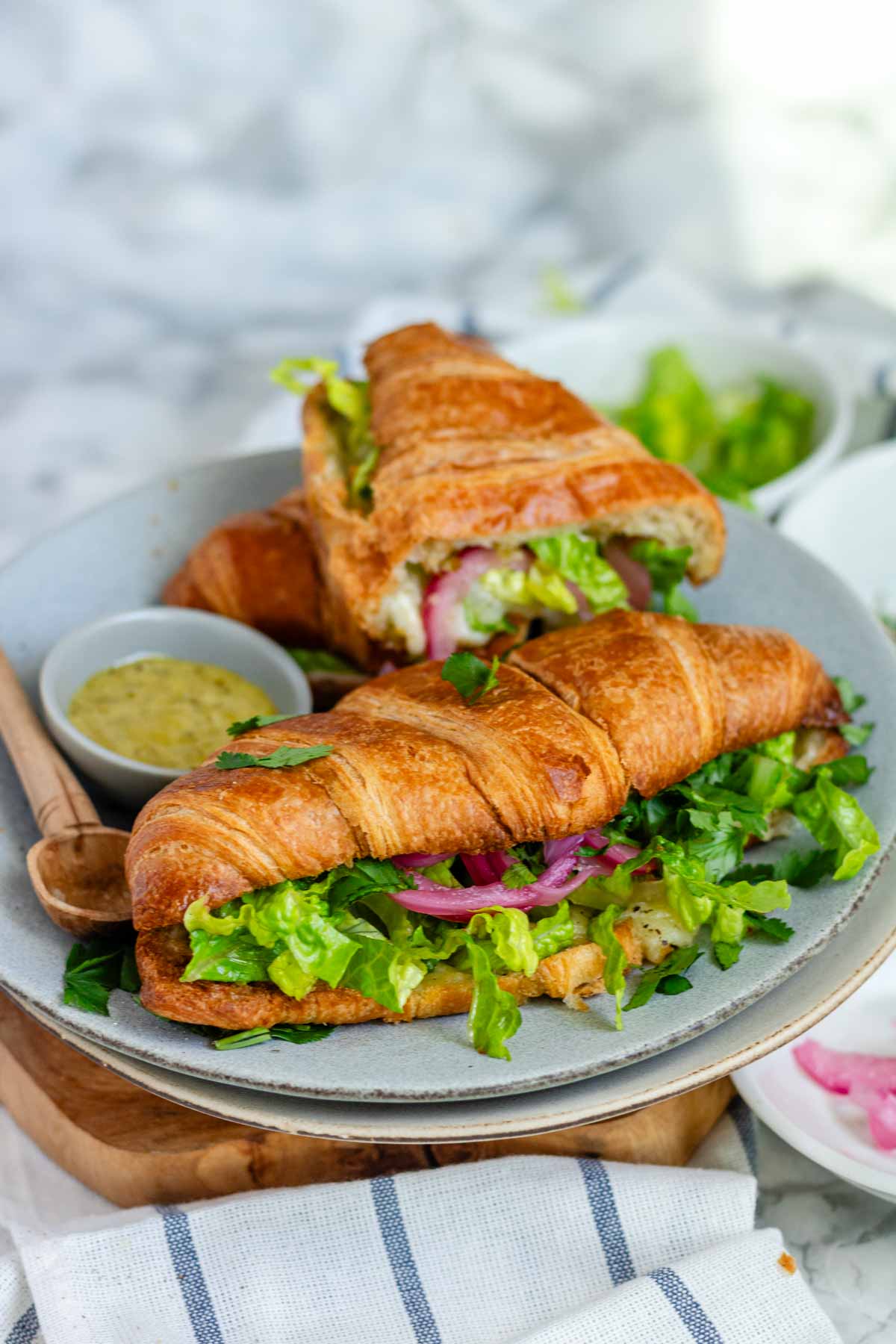 air fryer croissant sandwich 3 Croissant Sandwiches