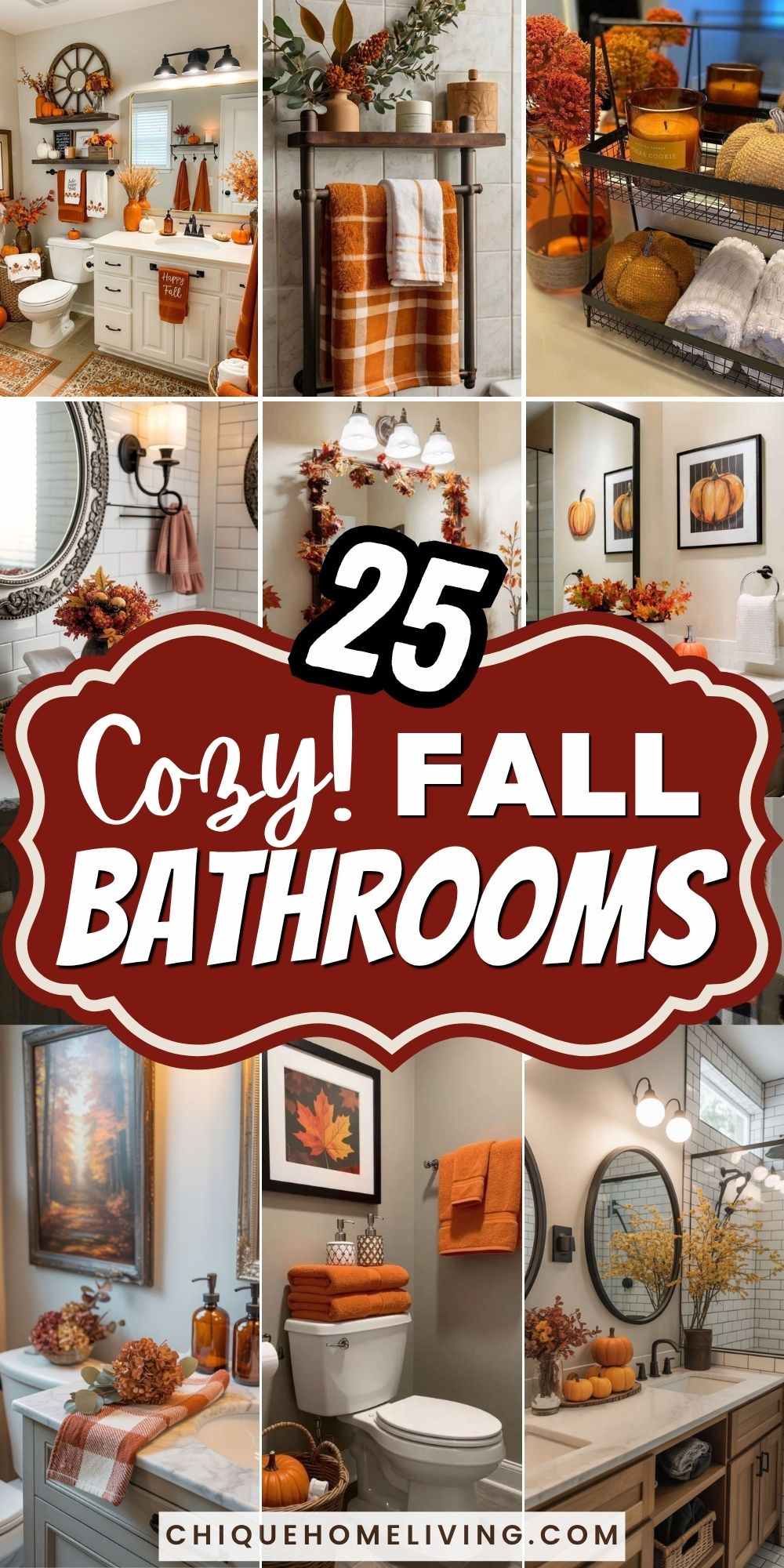 fall bathrooms Fall Bathroom Decor Ideas