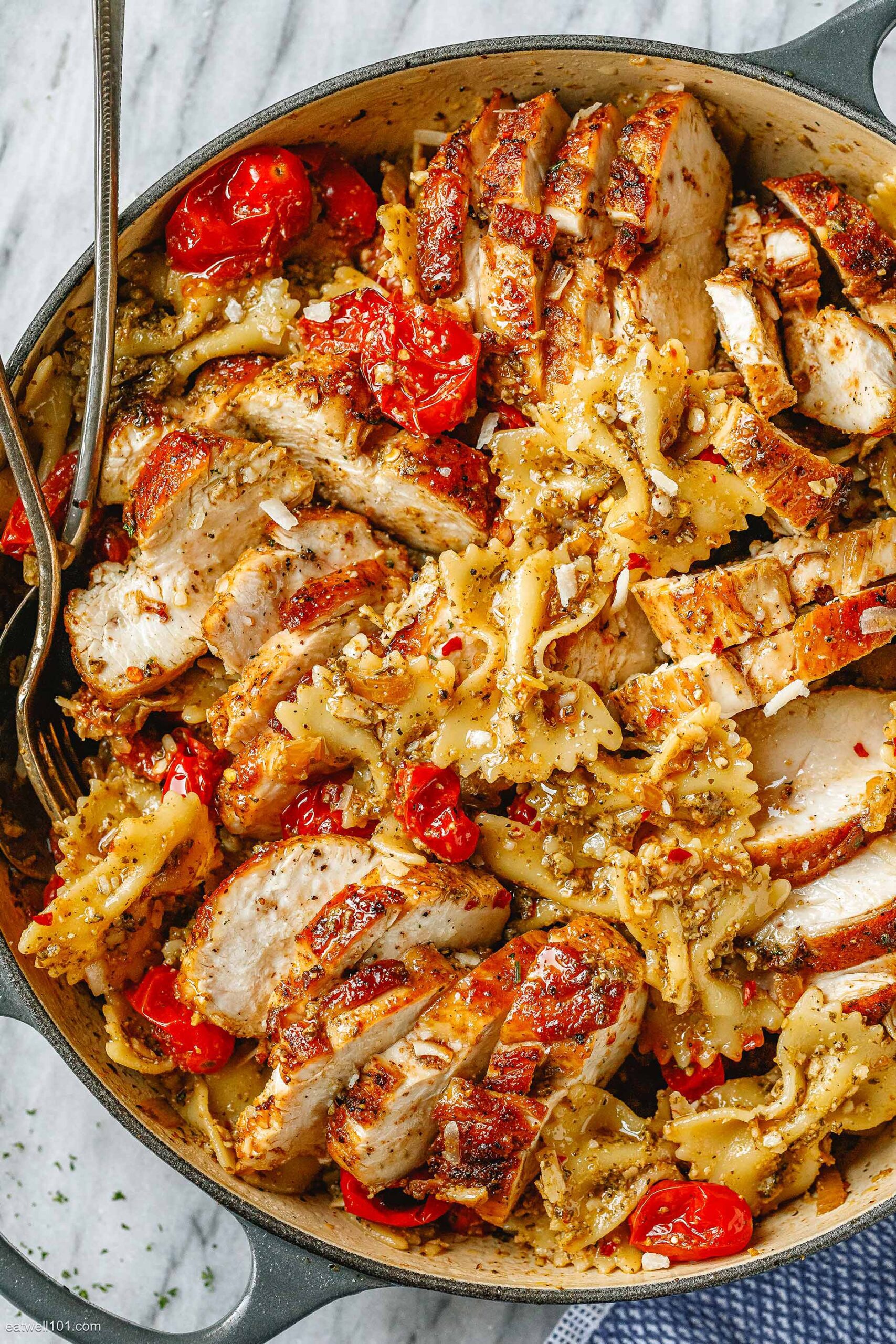 one pot pesto chicken pasta scaled Fall Dinner Recipes