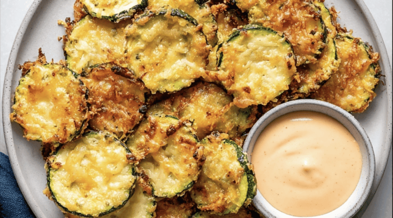 Air Fryer Zucchini Parmesan Rounds