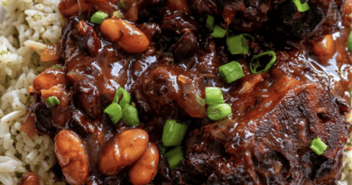 Jamaican Oxtail with Rice and Peas