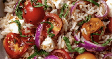 Balsamic Caprese Rice Salad
