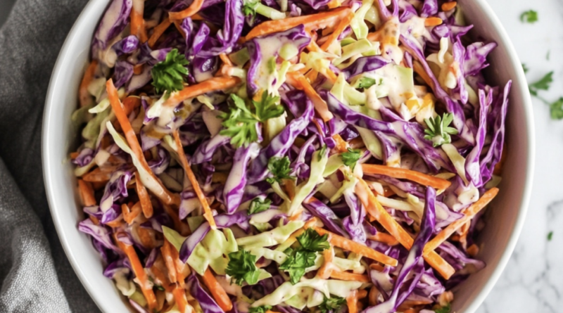 Creamy Cabbage Carrot Slaw