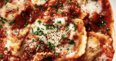 Cheesy Baked Ravioli