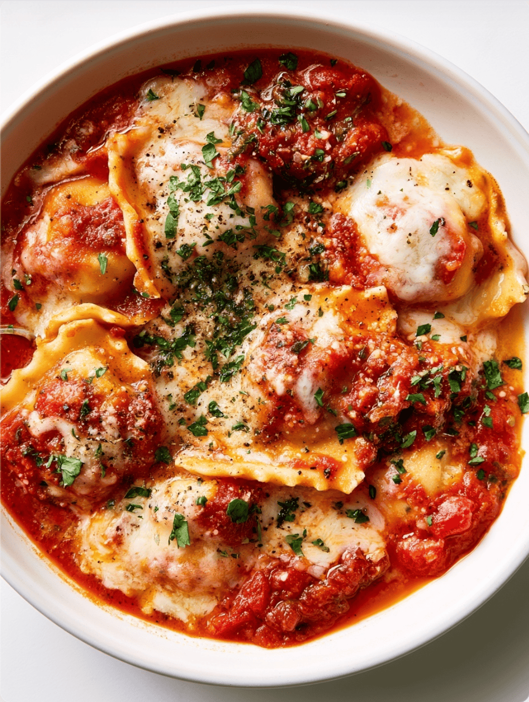 Cheesy Baked Ravioli3 Cheesy Baked Ravioli