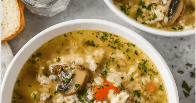 Chicken Mushroom Rice Soup