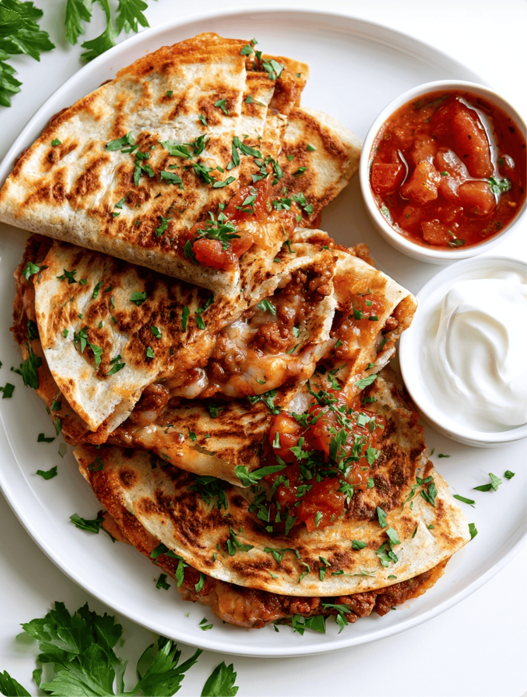Chili Con Carne Quesadillas5 Chili Con Carne Quesadillas