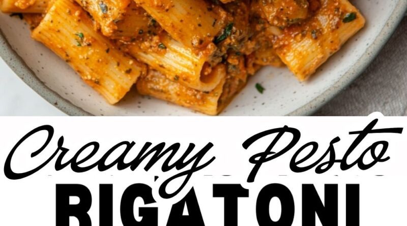 Creamy Pesto Rigatoni 1