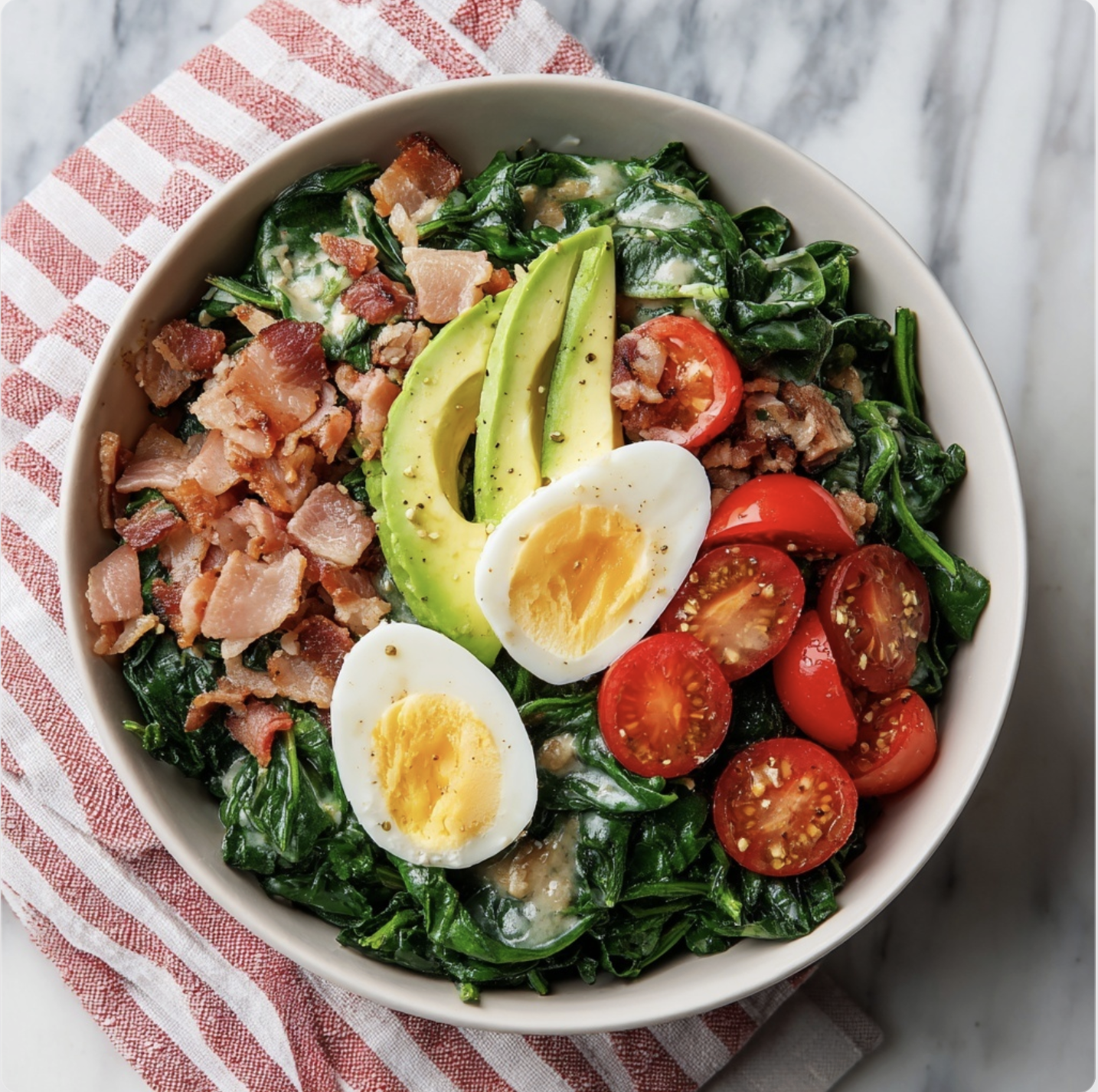 Creamy Spinach Breakfast Bowl Creamy Spinach Breakfast Bowl