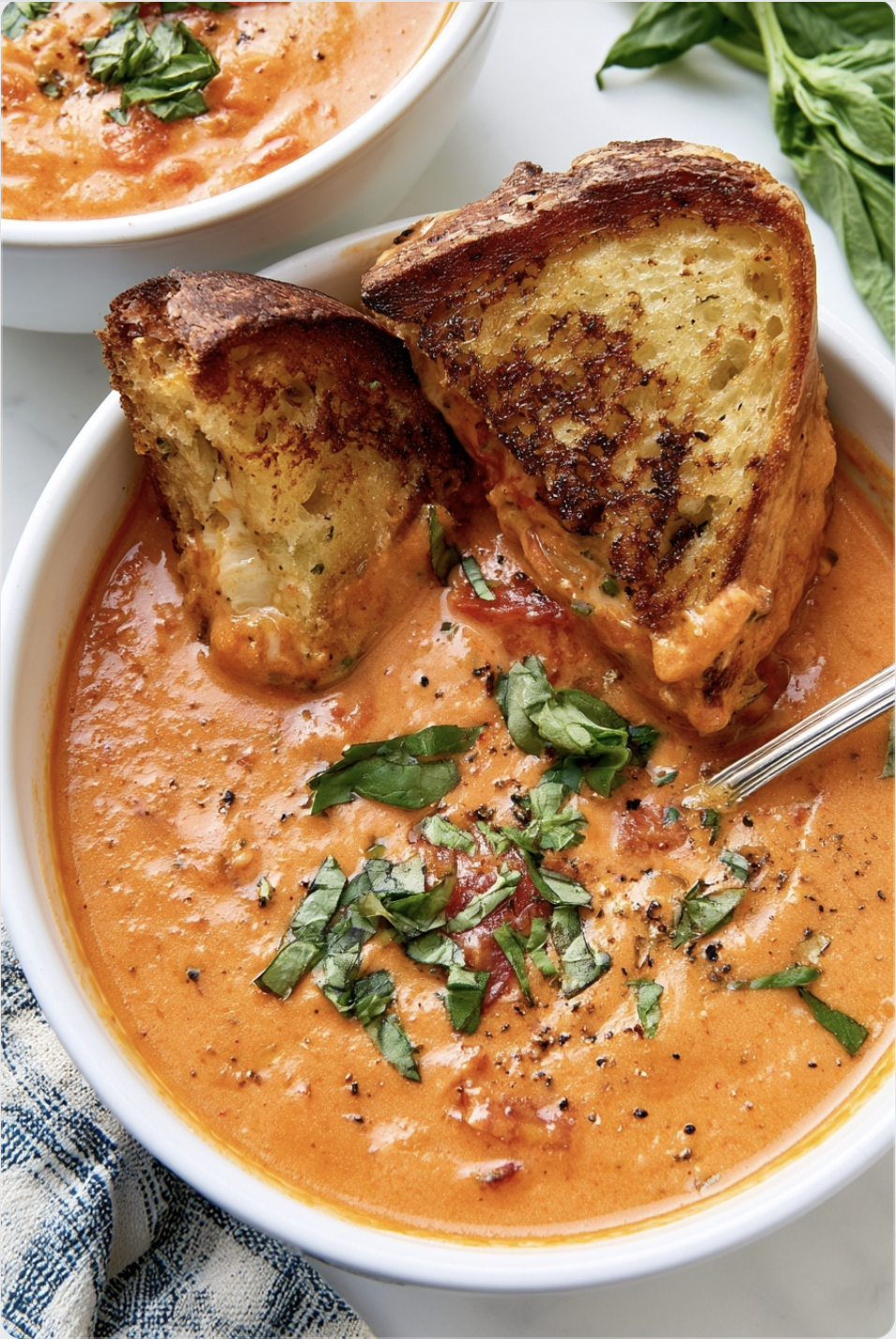 Creamy Tomato Basil Soup 2 Creamy Tomato Basil Soup