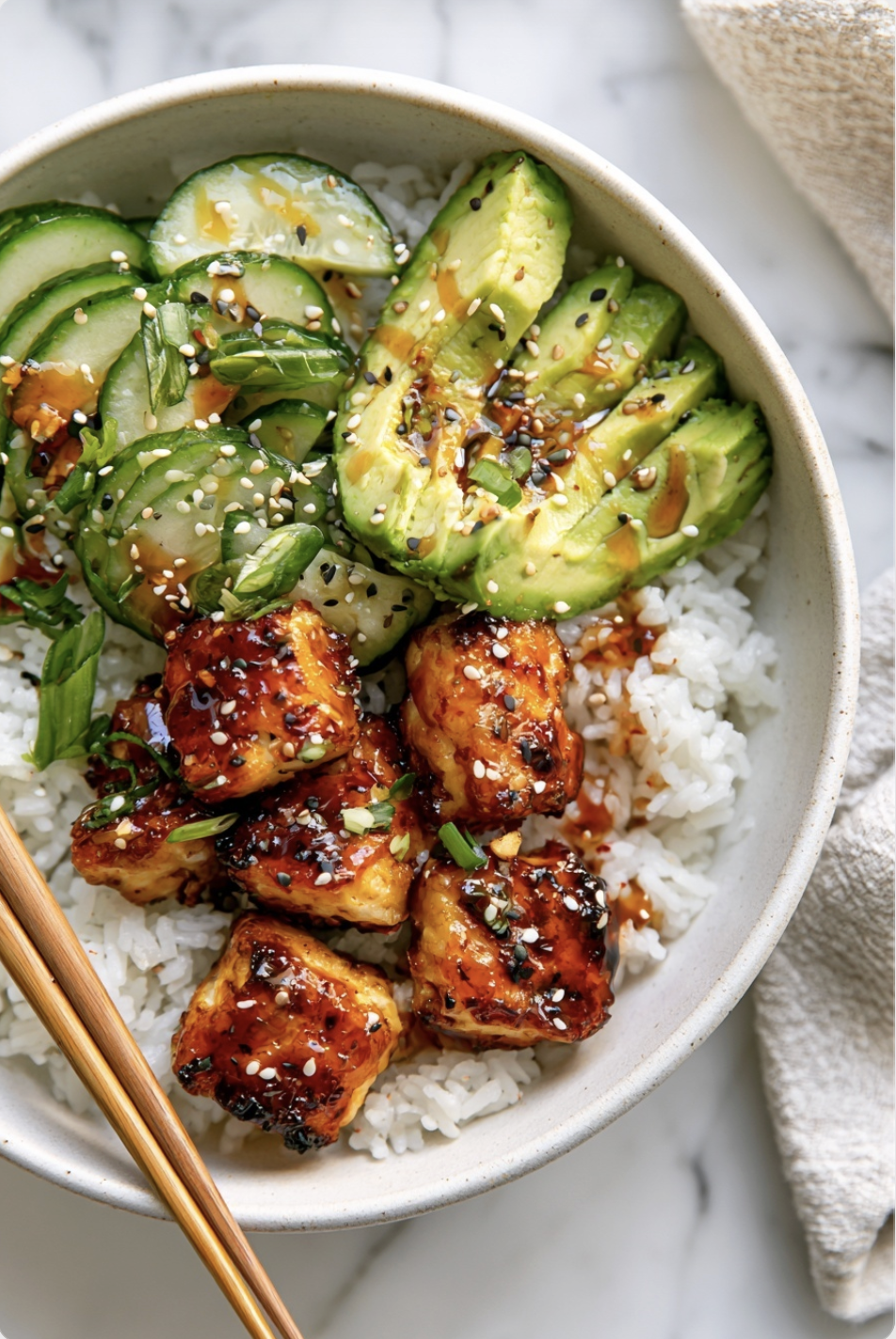 Halloumi Rice Bowl2 Crispy Hot Honey Halloumi Rice Bowl