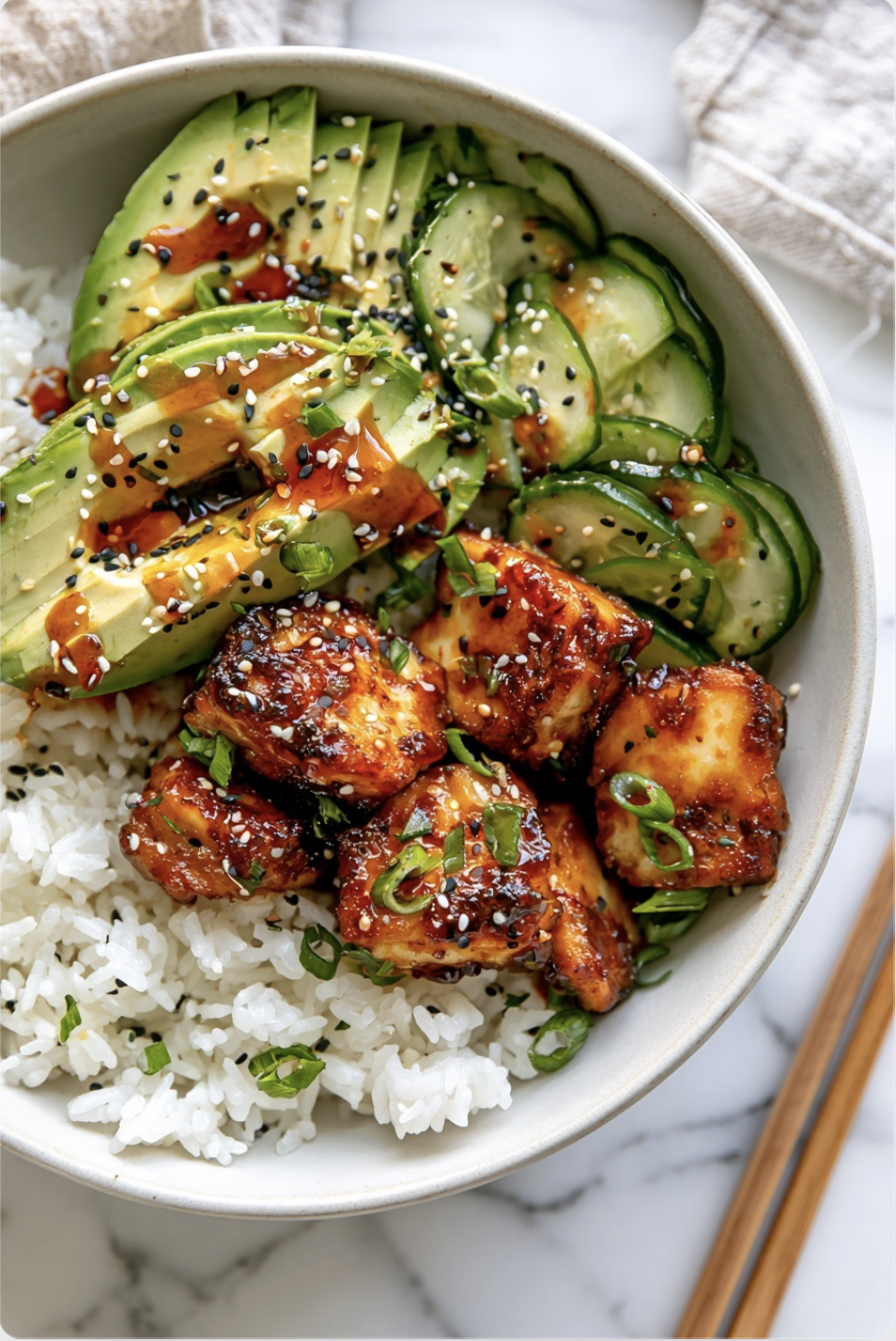 Halloumi Rice Bowl3 Crispy Hot Honey Halloumi Rice Bowl