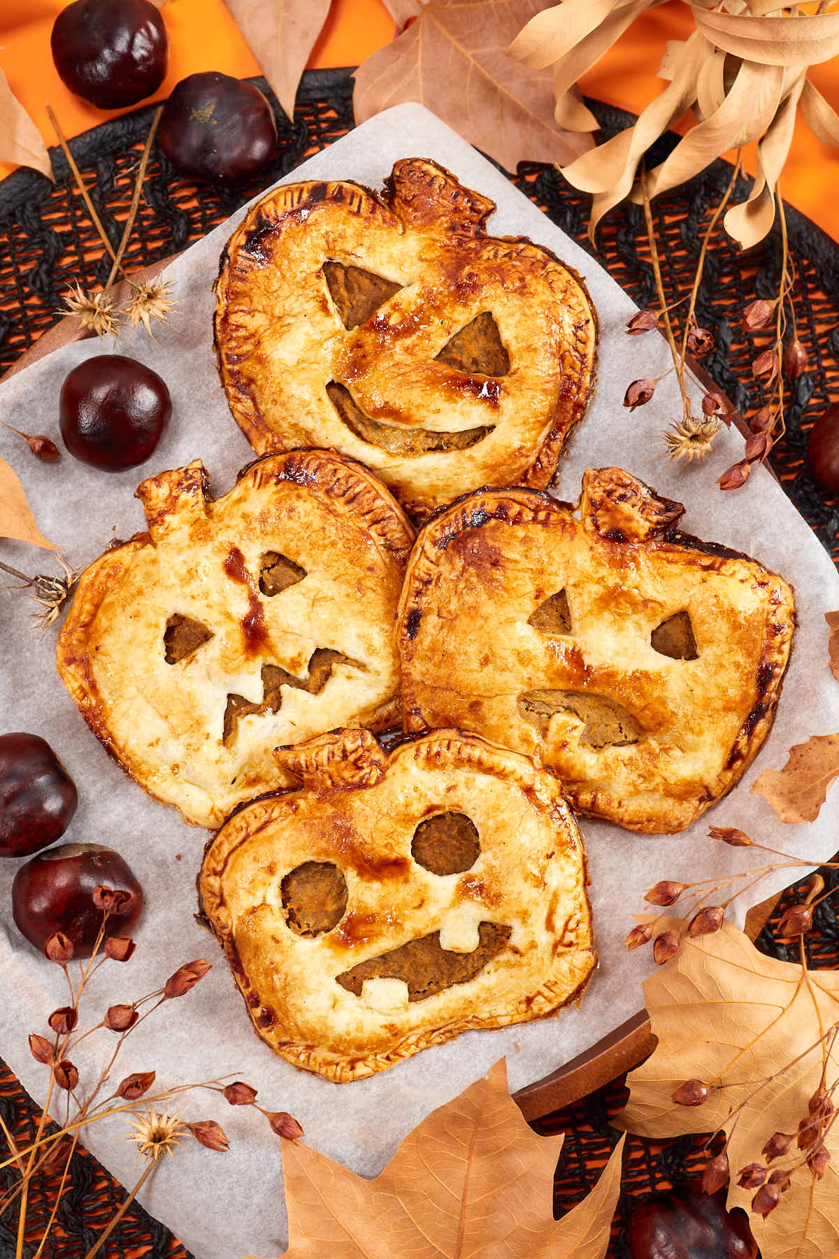 Halloween Hand Pies Pumpkin jellojoy Spooky Treat Ideas