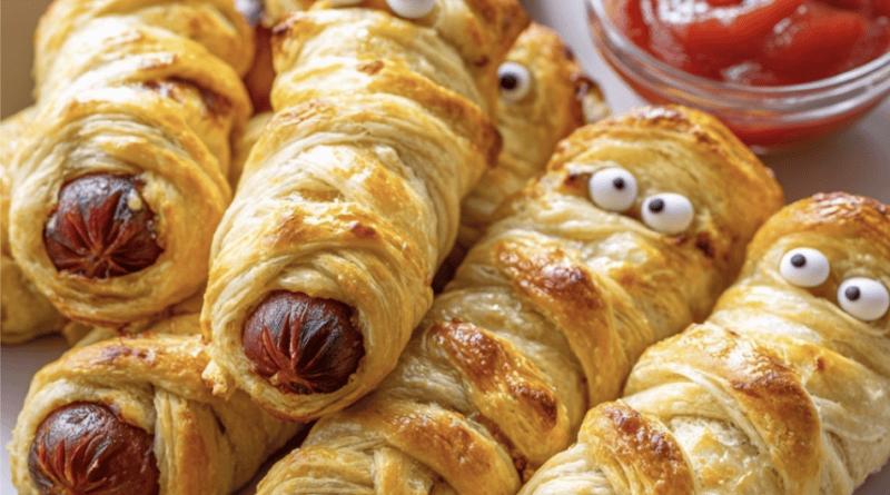 Easy Mummy Hot Dogs