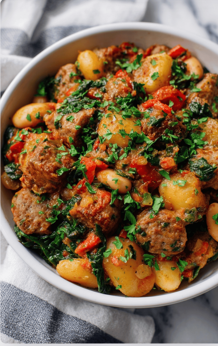 Chopped Sausage Casserole