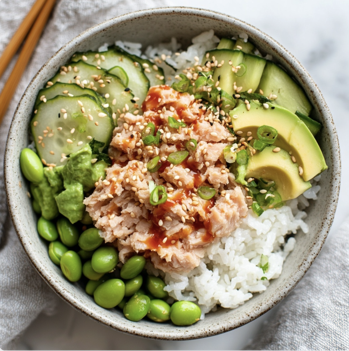 Spicy Tuna Rice Bowls1 Spicy Tuna Rice Bowl