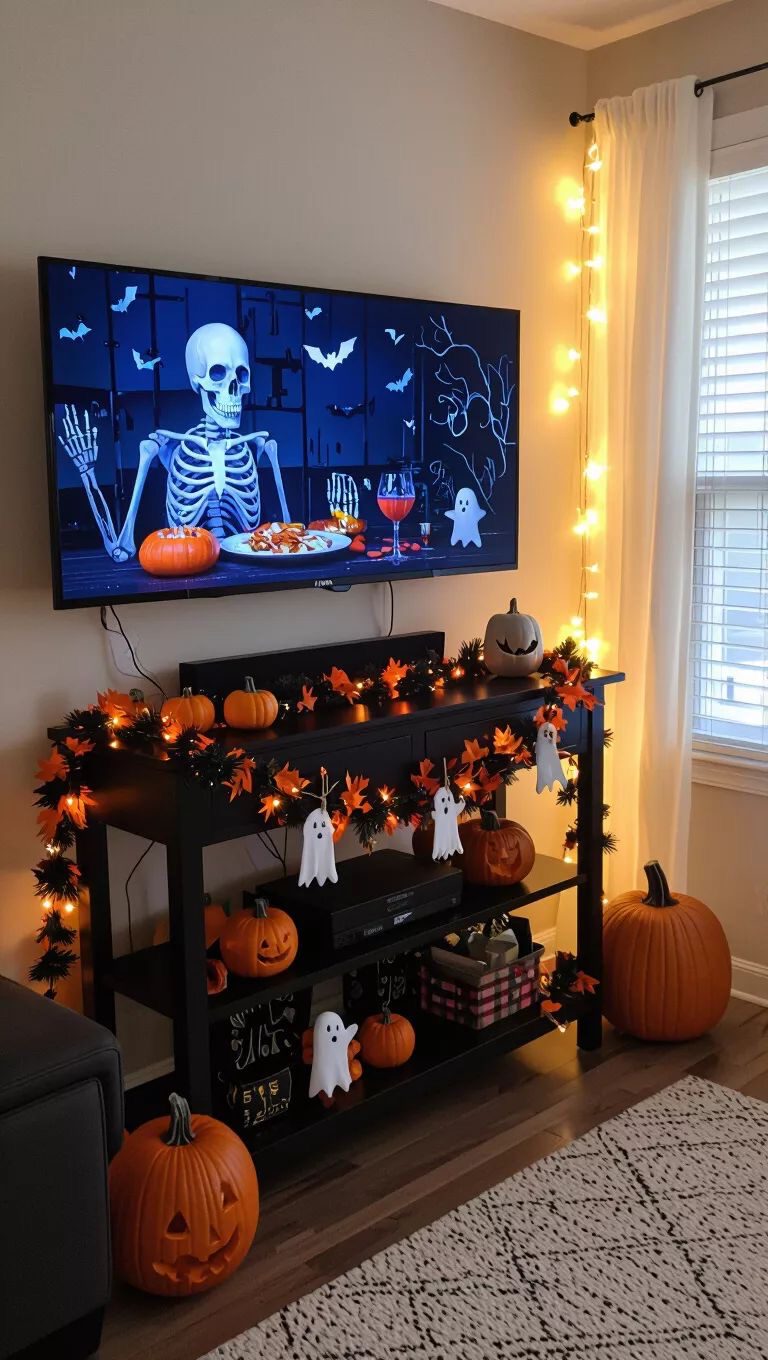 Spooky TV Stand Decor Ideas 2 Spooky TV Stand Decor Ideas