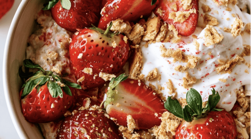 Strawberry Cheesecake Overnight Oats
