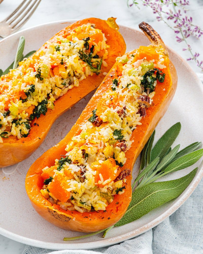 24 Best Thanksgiving Sides You'll Make Every Year 50 24 Best Thanksgiving Sides You'll Make Every Year Stuffed Butternut Squash 005 Thanksgiving Sides