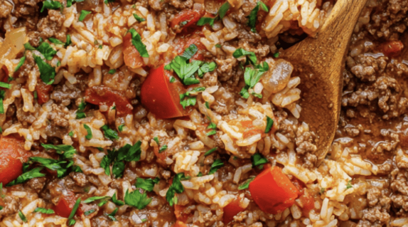 One-Pot Beef and Rice Casserole