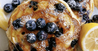 Blueberry Lemon Ricotta Pancakes