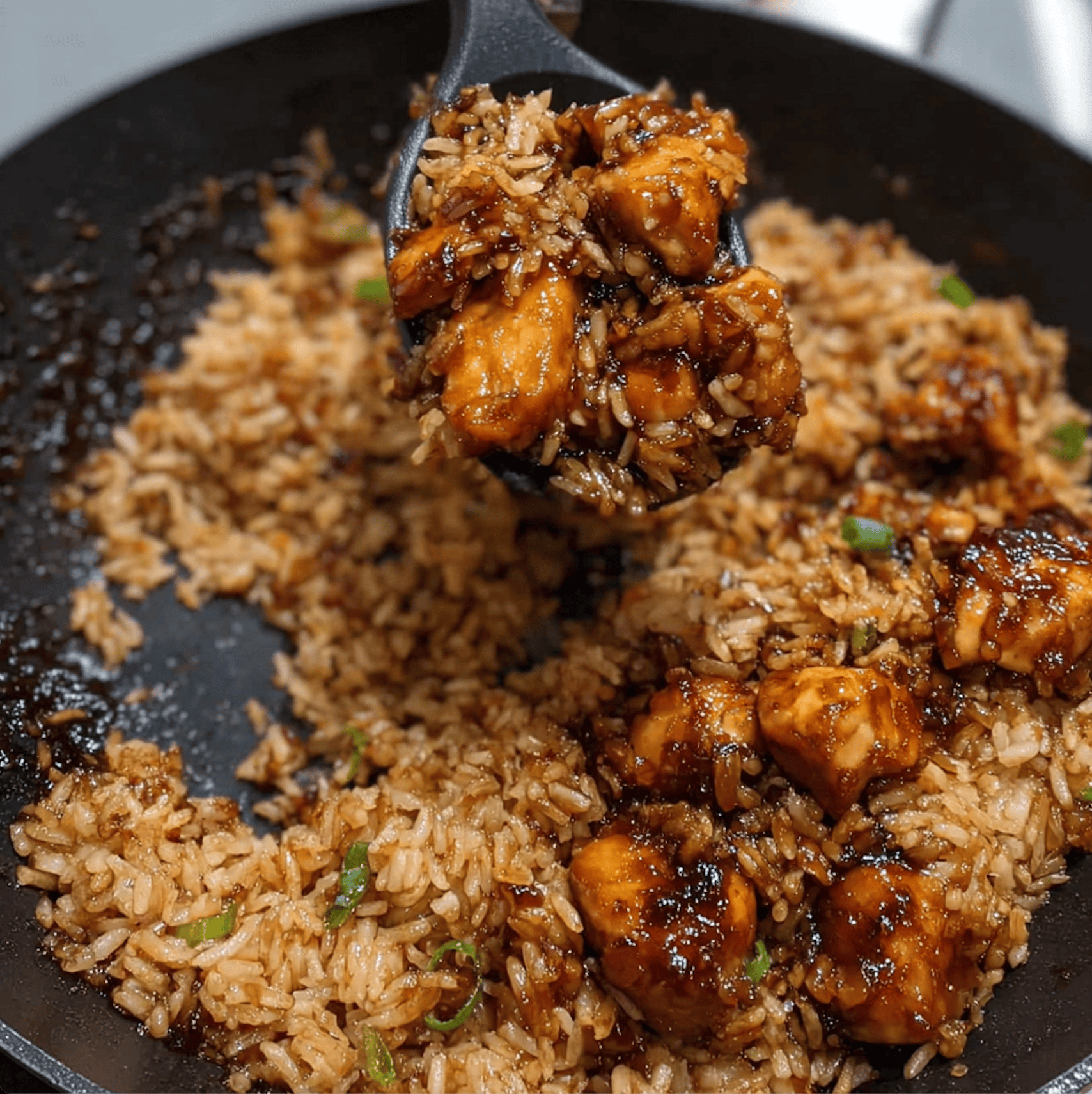 honey garlic chicken fried rice2 Honey Garlic Chicken Fried Rice
