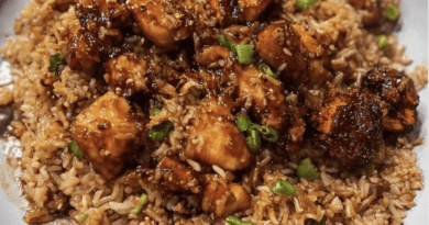 Honey Garlic Chicken Fried Rice