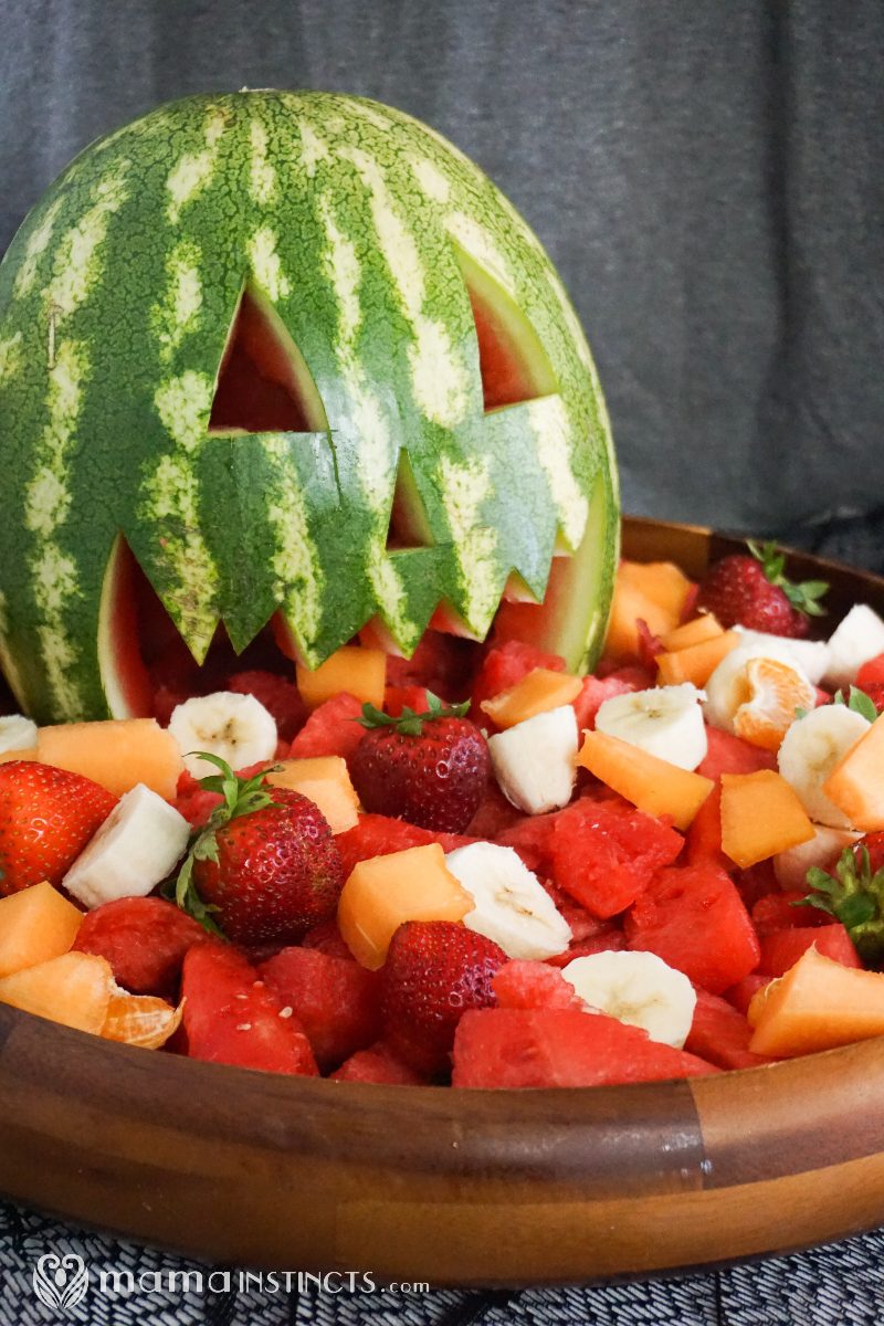 how to make a vomiting watermelon fruit tray Spooky Treat Ideas