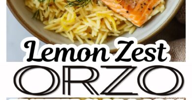 Lemon Zest Orzo with Salmon