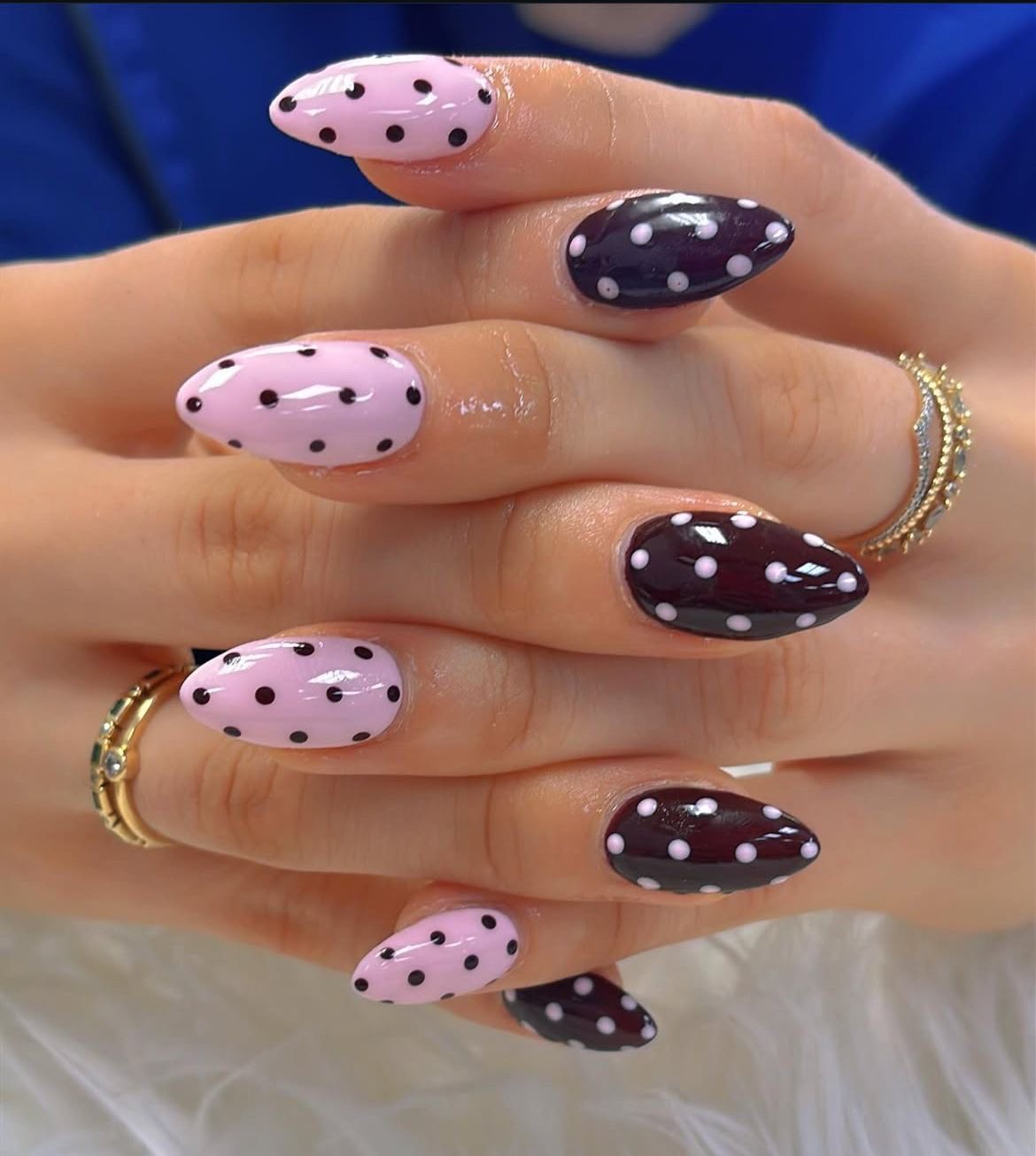 polka dot nails24 Polka Dot Nail Ideas
